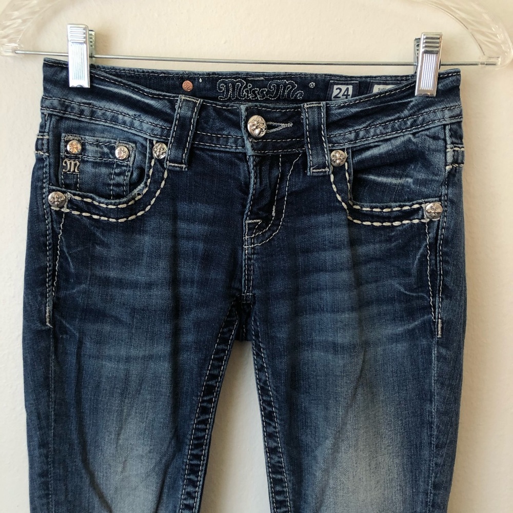 Miss Me Embellished Signature Boot Jeans 24 - Picture 3 of 6